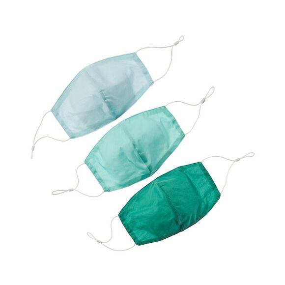 6 Shore Road Pack Of 3 Cloth Face Masks, Green - Picture 1 of 2
